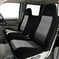thumbnail image 2 of Seat Cover for 1992 - 2010 Ford F-Series F150 F250 F350 F450 F550 Thick Double Stitched Front Solid Bench Exact Fit (Gray / Black), 2 of 4