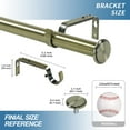 thumbnail image 2 of Urbanest 1" Adjustable Curtain Rod Set with Cap Finial Metal Window Drapery Rod, Modern Minimalist Design, 2 of 6