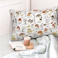 thumbnail image 4 of Fotbe Mushrooms And Butterflies Funda de Almohada Decorativa Estilo Occidental, Lujo en Algodón, Fundas para Almohadas King, Cojín Estampado para Decoración del Hogar-16"x24", 4 of 6
