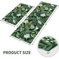 thumbnail image 4 of Black Green Botanical Kitchen Rugs and Mats Set of 2, Plant Leaf Floral Spring Summer Farmhouse Non-Skid Washable for Kitchen Floor Sink Mats Decor and Accessories 17"x30"+17"x47", 4 of 6