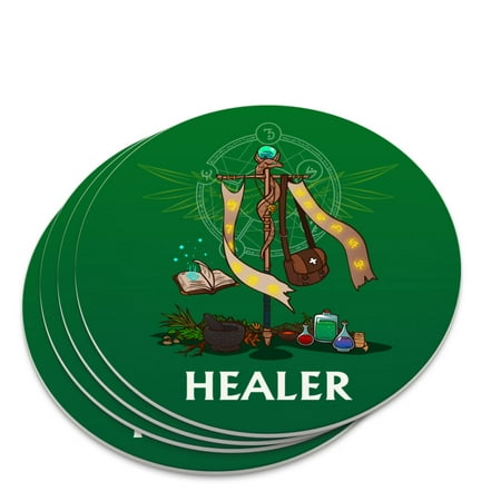 Healer Cleric RPG  MMORPG Class Role Playing Game Novelty Coaster