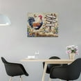 thumbnail image 4 of Farmhouse Rooster Canvas Wall Art Country Farm Chicken Butterfly Floral Pictures Wall Decor Positive Quotes Painting Prints Framed Artwork Decor for Kitchen Bathroom Bedroom 16"x12", 4 of 6