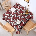thumbnail image 2 of Red Skull Rose Pattern Square Tablecloth,Waterproof Square Table Cover,Wipeable Spillproof Washable Table Cover for Home Kitchen Party Decor 60"x60"(152x152cm), 2 of 6