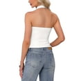 thumbnail image 3 of INSPIRE CHIC Women's Summer Halter Neck Backless Sleeveless Cropped Tank Top M White, 3 of 6