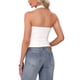 thumbnail image 3 of INSPIRAR CHIC Top Corto Sin Mangas de Cuello Halter Espalda Descubierta para Mujeres Talla XS Blanco, 3 of 6