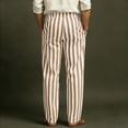 thumbnail image 4 of Uwinwear Striped Dress Pants for Men's Big & Tall Flat Front Business Trousers Casual Straight-Legs Long Pants with Pockets,Earthy Yellow,XXL, 4 of 5