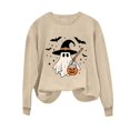 thumbnail image 5 of Halloween Sweatshirts Women Oversized Black Cat Ghost Pumpkin Tops | Spooky Season Magical Sweatshirts,Sweatshirts Women,Cute Ghost Pullover Tops,Halloween Fall Long Sleeve Tops, 5 of 6