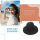 thumbnail image 3 of BRIGHTFUFU 1pc Sombrero de paja al aire libre sombrero sombrero sombrero tejido gorro de sol transpirable, 3 of 7
