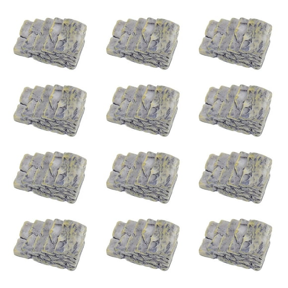 OUNONA 12Pcs Miniature Stone Steps Grey Garden Ornament for Indoor Use by Collectors