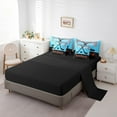 thumbnail image 3 of 7 Piece Ice Hockey Bedding Sets Sports Bed in a Bag Teen Ice Hockey Field Print Comforter Set with Sheets Winter Sports Themed Bed Set Geometry Stripes Sheets Twin Size, 3 of 5