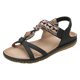 thumbnail image 1 of Bmisegm 2024 Summer New Women Bohemian Rhinestone Casual Flat Large Size Beach Shoes Sandals Women Summer Black 8.5, 1 of 7