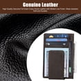 thumbnail image 3 of Slim Minimalist Magnetic Front Pocket Wallets For Men & Women - Genuine Leather Credit Card Holder W/ Thumbhole RFID Wallet With Gift Box-Crazy Horse Brown, 3 of 9