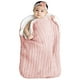 thumbnail image 3 of Mantas envolventes para bebés y niños, mantas envolventes de felpa tejidas para recién nacidos, saco de dormir de Color rosa, 3 of 5
