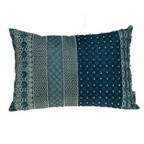 Parkland Collection  Petunia Transitional Green Rectangle Throw Pillow - 14 x 20 x 4 in.