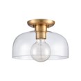 thumbnail image 2 of Brewer 10'' Wide 1-Light Semi Flush Mount - Brushed Gold, 2 of 4