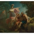 thumbnail image 2 of Gaetano Gandolfi 21x20 Gold Ornate Framed and Double Matted Museum Art Print Titled - Erminia Amongst the Shepherds, 2 of 4