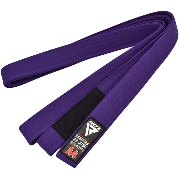 RDX All Season Brazilian Jiu-Jitsu Belt (Purple, A1), Cotton, Regular, Unisex