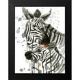thumbnail image 2 of Jing, Jin 19x24 Black Modern Framed Museum Art Print Titled - Zebra Kiss, 2 of 5