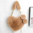 thumbnail image 4 of Bolso peludo del día de San Valentín Bolsos de corazón de piel sintética suave y esponjosa, 4 of 5