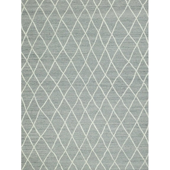 Exquisite Rugs Kodiak Gray/Ivory New Zealand Wool Hand-Tufted Area Rug