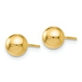 thumbnail image 2 of 14K Yellow Gold Earring Ball Women'S 6 mm Polished 6Mm Post Earrings, 2 of 4