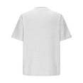 thumbnail image 6 of hoksml Men's Leisure Texture T-Shirts Solid Color Elasticity Short Sleeved Round Neck Shirts Casual Loose Athletic Running Gym Workou Tee Tops, 6 of 6