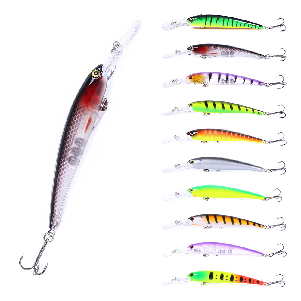 HENGJIA Fishing Lures Large Hard Bait Minnow VIB Lure with Treble Hook Life-Like Swimbait Fishing Bait Popper Crankbait Sinking Lure for Bass Trout Walleye Redfish
