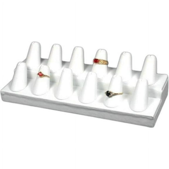 Jewelry Ring Leather Display 12 Finger Showcase Fixture