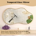 thumbnail image 4 of Swafrrt 24x36 inch Gold Irregular Wall Mirror, Asymmetrical Mirror, Wall Mounted Mirrors, Abstract Wavy Aluminum Alloy Frame Mirror for Bathroom, Bedroom, Living Room, Entryway, 4 of 9