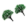 thumbnail image 4 of 10 Pièces Modèle Arbres à Fleurs Modèle Paysage Vert Paysage pour Diorama Blanc Vert, 4 of 8