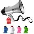 thumbnail image 1 of Megáfono Altavoz Ligero 30W Pyle, Bullhorn con Volumen Ajustable, Sirena Incorporada, Alcance de 800 Metros, Ideal para Deportes en el Exterior, Animación y Eventos, Plateado, 1 of 7