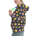 thumbnail image 2 of Lsque Cute Puffer Fish Pattern Casual Women's Hoodie,Hooded Sweatshirt with Kangaroo Pocket,Pullover Hoodie with Eye-catching Drawstrings-Small, 2 of 7