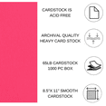 thumbnail image 2 of Cdstk Stash Builder 8.5x11 65lb 1000pcBox Hot Pink, 2 of 4
