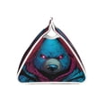 thumbnail image 3 of Lsque Neon Cyberpunk Blue Bear Printed Long Tissue Box Cover Holder, Facial Paper Organizer Dispenser,Triangle with Bottom Belt, PVC Leather Decorative Organizer, 3 of 9
