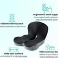 thumbnail image 5 of 2025 New  Back and Seat Cushion Car, Memory Foam L-Shaped Integrated Seat Cushions for Car, Ergonomic Back Support & Sciatica Relief for Long Drives, 5 of 7