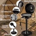 thumbnail image 4 of Biotree 1600W Portable Electric BBQ Grill with Removable Non-Stick Rack-Black Outdoor Cooking Patio Summer, 4 of 9