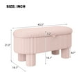 thumbnail image 6 of Christopher Knight Home 43" Modern Storage Ottoman Bench, Corduroy Upholstered Lift-Top Seat, Pink, 6 of 9