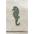 thumbnail image 2 of Seahorse Verdi Green Single Wall Hook Cast Iron, 2 of 2