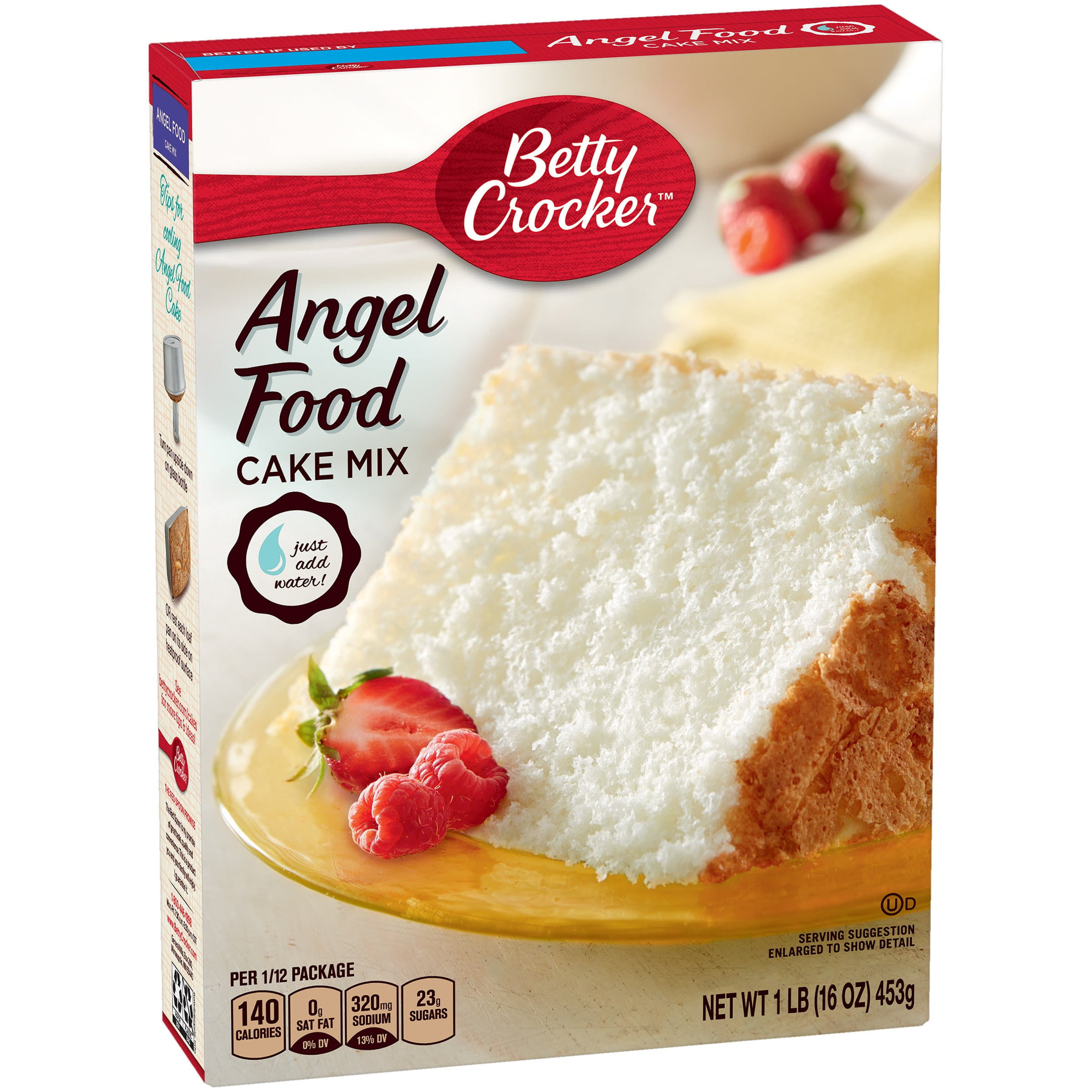 Betty Crocker Super Moist Fat Free Cake Mix Angel Food 16.0 oz Box by General Mills Sales, Inc.