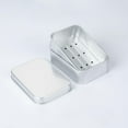 thumbnail image 5 of kowaku Portable Soap Box Bar Soap Case Stainless Steel Multiuse Double Layer for Outdoor Activities Picnic Hotel Home Business Trips rectangle, 5 of 9