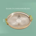 thumbnail image 4 of Kaireo Round Serving Tray Gold,Round Serving Tray Plastic Tray with Handles Decorative Platter for Coffee Table Breakfast Drinks Snack Fruit Gold, 4 of 7