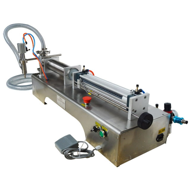 EQCOTWEA Pneumatic Filler Liquid Filling Machine Drink Coffee Dispenser Single Nozzle 100-1000ml
