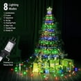 thumbnail image 2 of Christmas Lights, 317 LED 10ft X 9 Outdoor Christmas Decorations Lights with 12"Topper Star, 8 Lighting Modes Outside Christmas Tree Lights (Multicolor), 2 of 7
