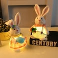 thumbnail image 3 of 2PCS Easter Decorations Easter Bunny Gnome Eggs Spring Easter Plush Bunny Ornaments with Light for Table Indoor Easter Basket Stuffers Rabbit Gifts Toys for Kids Women Man, 3 of 7
