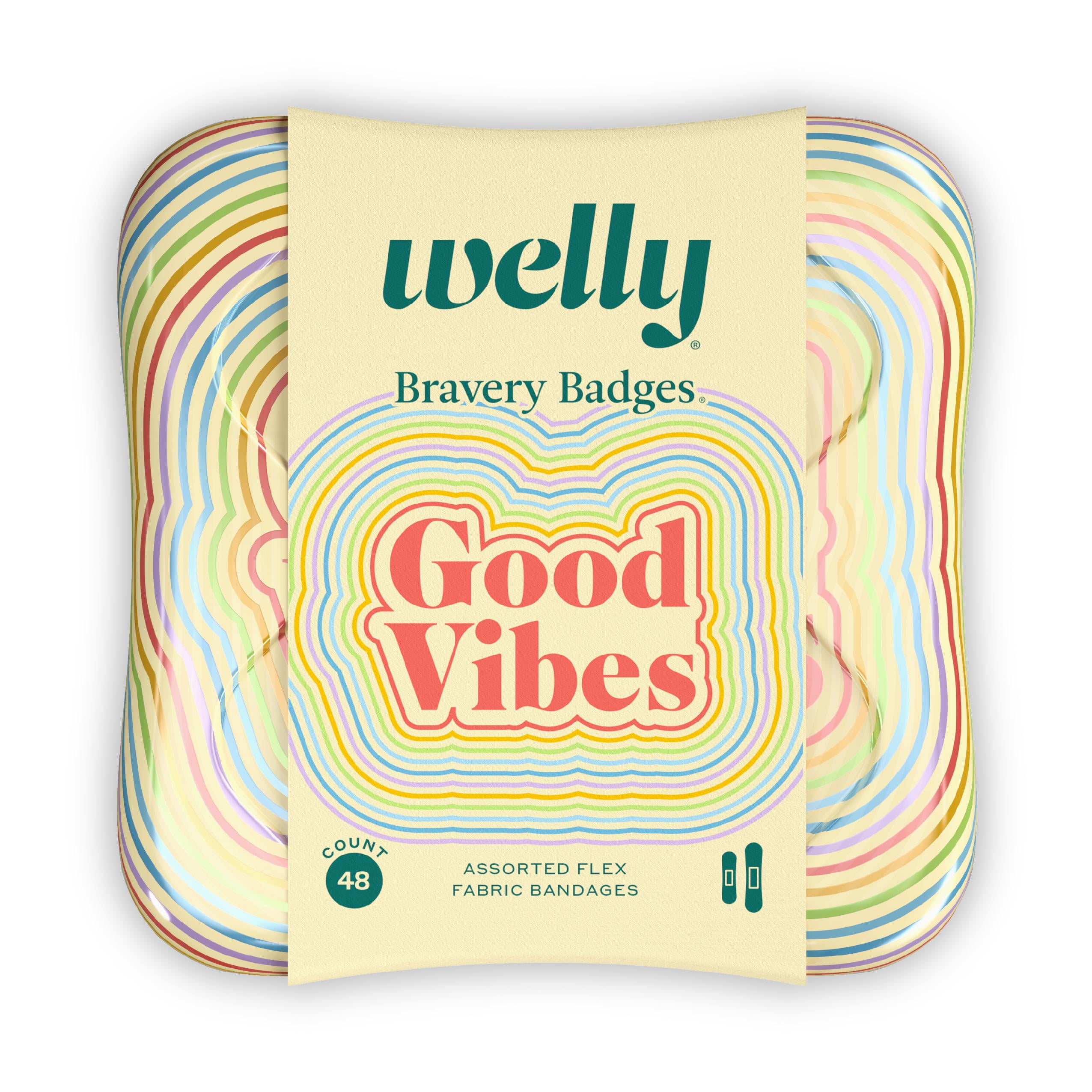 Welly Bravery Badges Good Vibes, 48 count