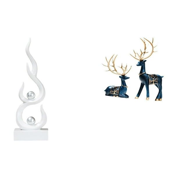 Escultura abstracta de fuego,Estatua de arte abstracto para decoración del hogar,Estatua de ciervo alce,Figuras de alce y ciervo,decoración del hogar,estatuas de resina,Estatua de escultura