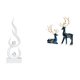 thumbnail image 1 of Escultura abstracta de fuego,Estatua de arte abstracto para decoración del hogar,Estatua de ciervo alce,Figuras de alce y ciervo,decoración del hogar,estatuas de resina,Estatua de escultura, 1 of 8