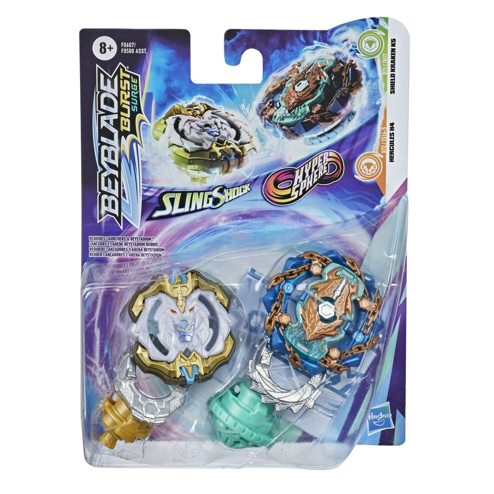 Beyblade Burst Surge Dual Collection Shield Kraken K5 and Hercules H4 - Walmart.com - Walmart.com