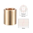thumbnail image 2 of Uxcell Sleeve Bearings Cast Brass Self-Lubricating Bushing 10.20 x 0.83 x 0.98 inch, 2 of 5