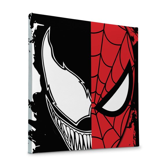 DreamController Spiderman Wall Canvas Posters Wall Art Decor(14"X14") I Framed Canvas Paintings For Bedroom, Livingroom, & Office | Made In Usa | Fast Delivery | Hd Print